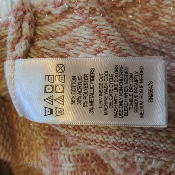 Aspen Kids Size US S 5-6 Pink Reindeer Christmas Print Sweater Dress - Picture 7 of 12